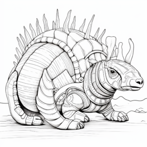 Historically Inspired Texas Armadillo Coloring Pages 2