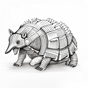 Historically Inspired Texas Armadillo Coloring Pages 3