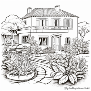 Hola Spanish Garden Coloring Pages 2