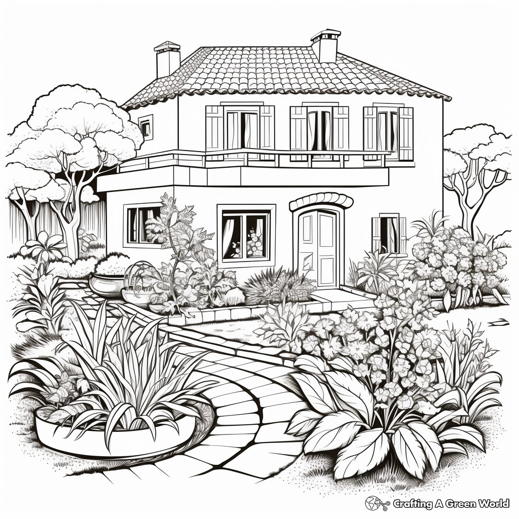 Hola Spanish Garden Coloring Pages 2