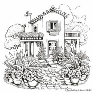 Hola Spanish Garden Coloring Pages 4