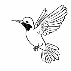 Holiday Theme Ruby Throated Hummingbird Coloring Pages 4