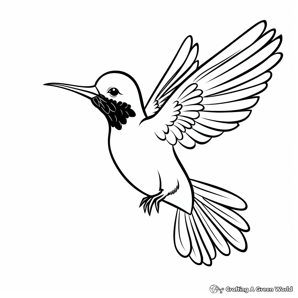 Holiday Theme Ruby Throated Hummingbird Coloring Pages 4