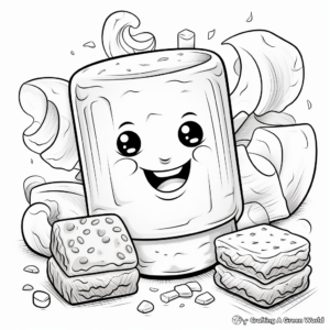 Holiday-Themed S'mores Coloring Pages 3