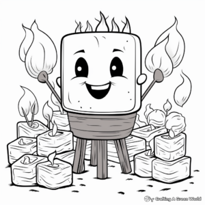 Holiday-Themed S'mores Coloring Pages 4