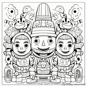 Holiday Themed Symmetrical Coloring Pages 3