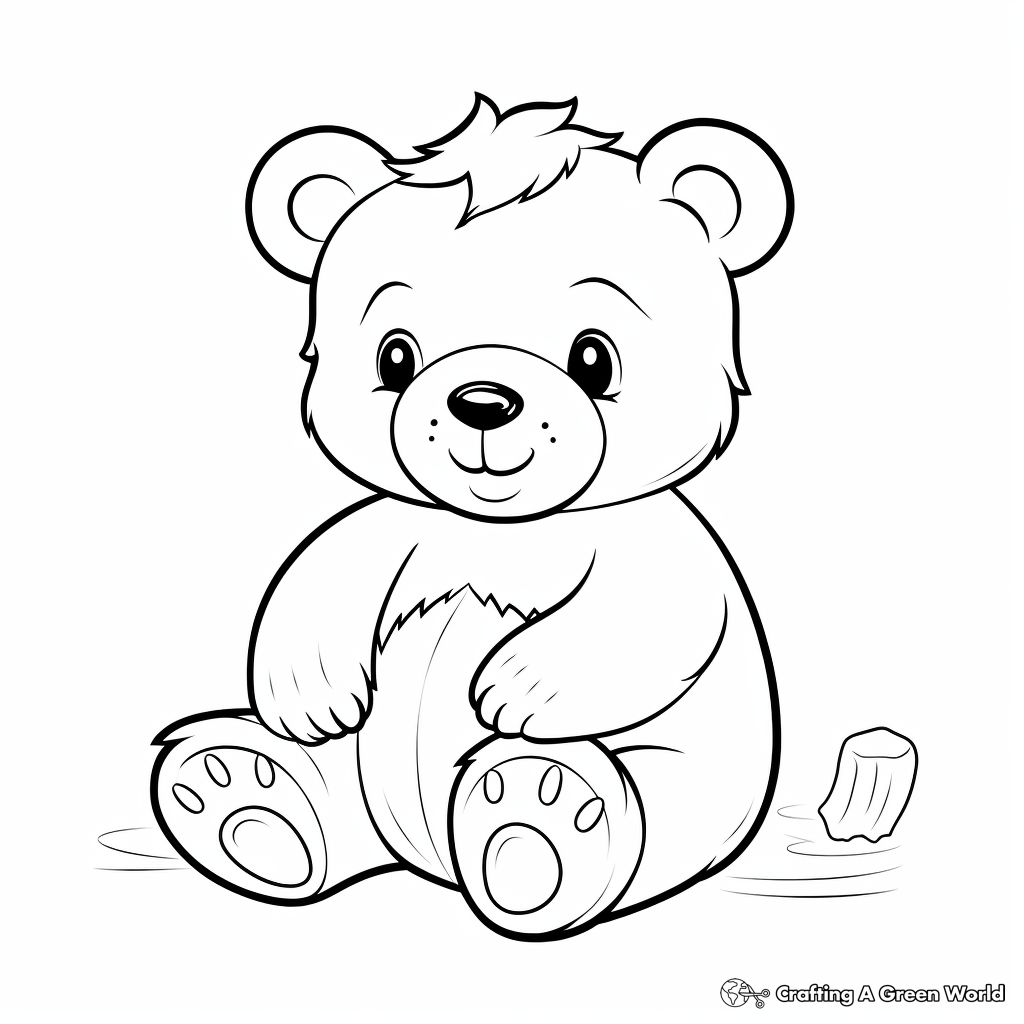 Honey Bear Coloring Pages: Sweet and Simple 2