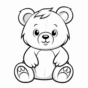 Honey Bear Coloring Pages: Sweet and Simple 3