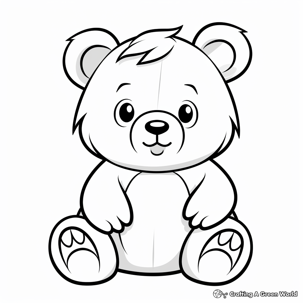Honey Bear Coloring Pages: Sweet and Simple 3