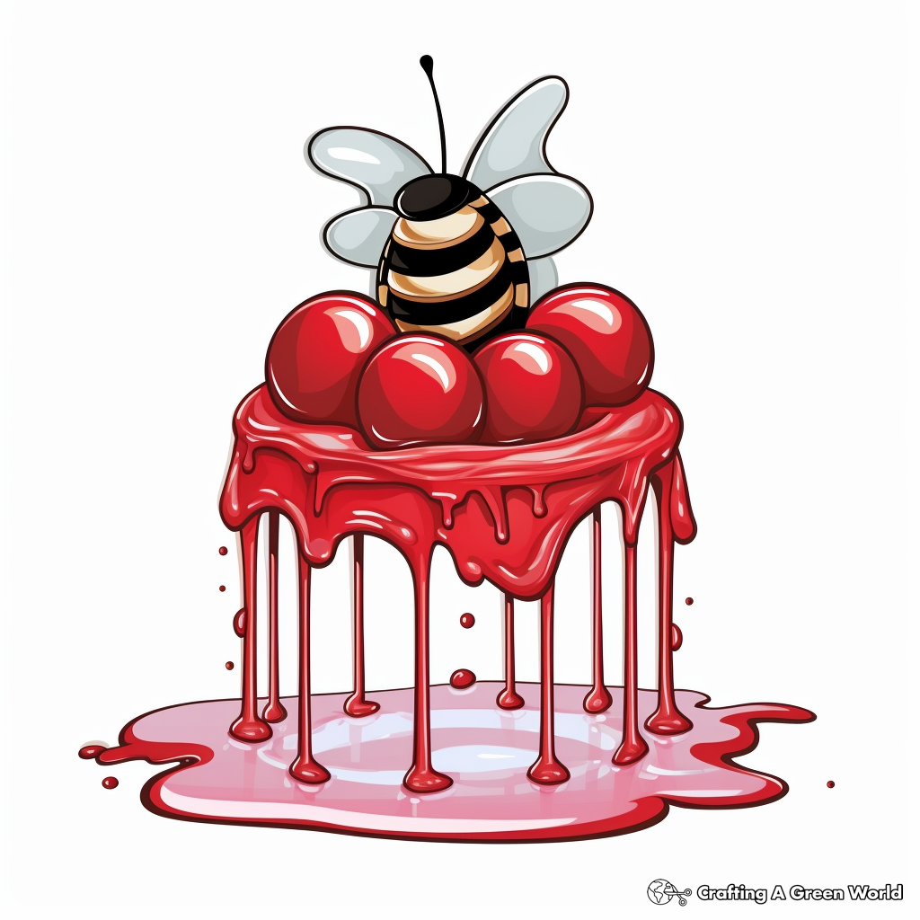 Honey Dripping from Honeycomb Coloring Pages 2