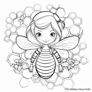 Honeycomb Patterns for Relaxation Coloring Pages 1
