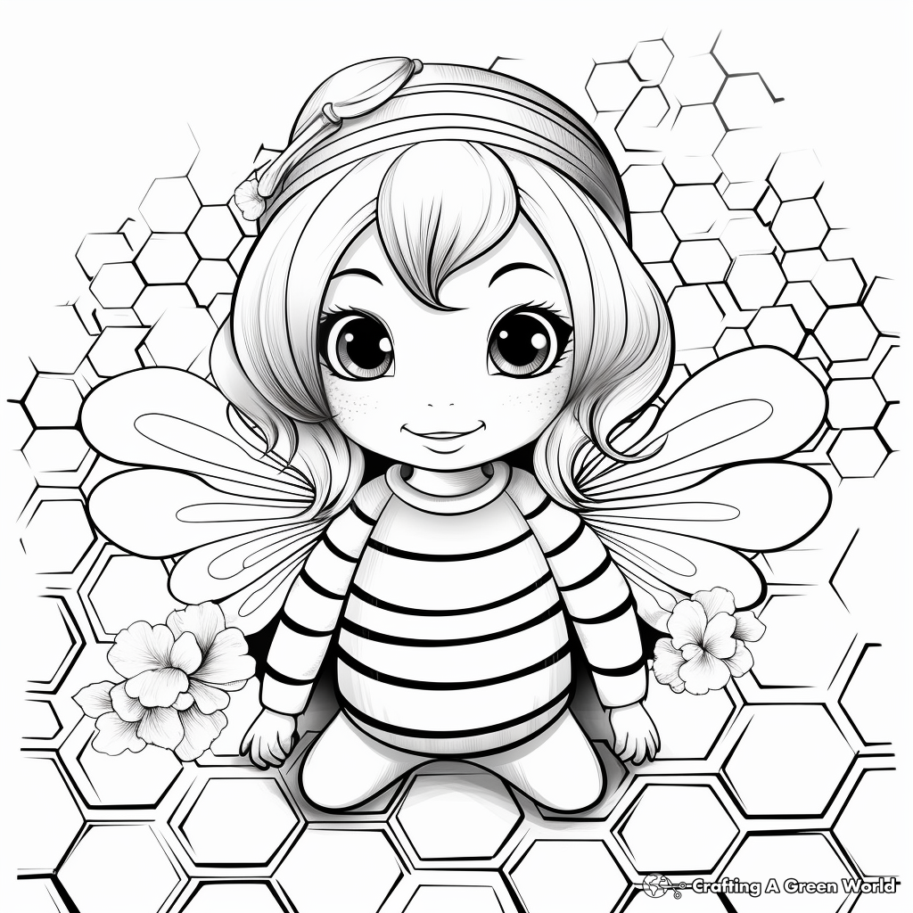 Honeycomb Patterns for Relaxation Coloring Pages 3