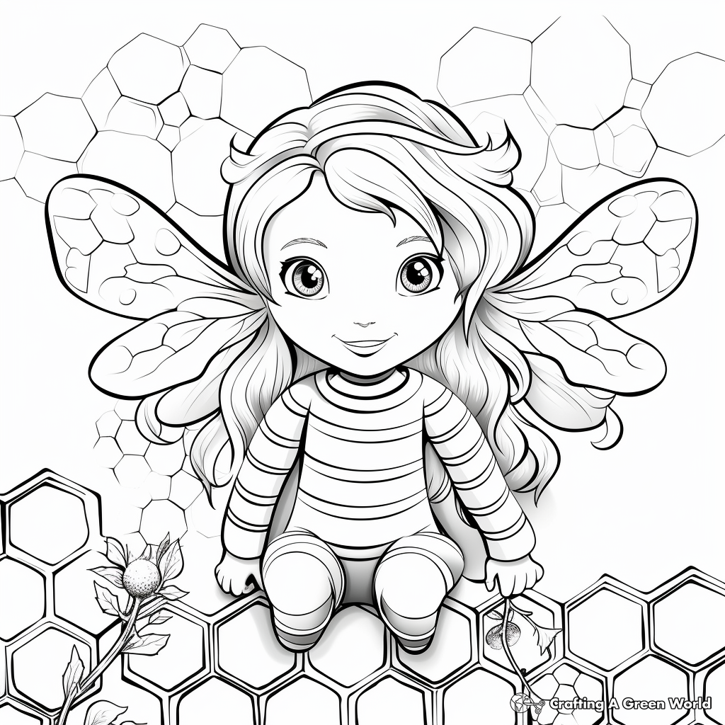 Honeycomb Patterns for Relaxation Coloring Pages 4