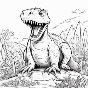 Horrifying Prehistoric Scenes Coloring Pages 3