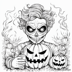 Horror-Themed Coloring Pages for Teens and Adults 1