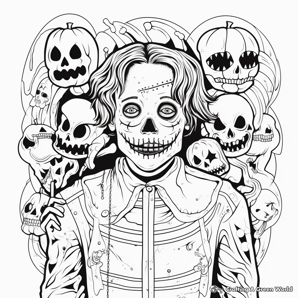 Horror-Themed Coloring Pages for Teens and Adults 2