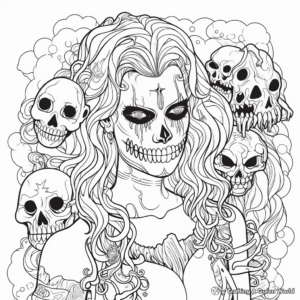 Horror-Themed Coloring Pages for Teens and Adults 3