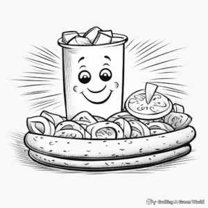 Hot and Tasty Hotdog Coloring Pages 1