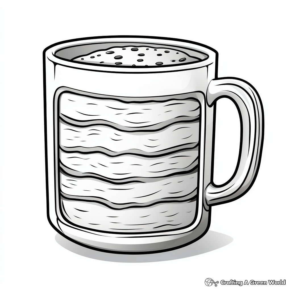 Hot coffee mug Coloring Pages for Adults 2