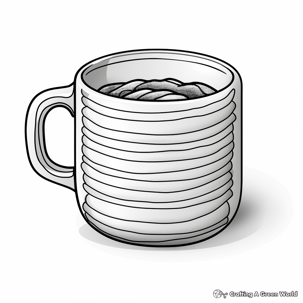 Hot coffee mug Coloring Pages for Adults 3