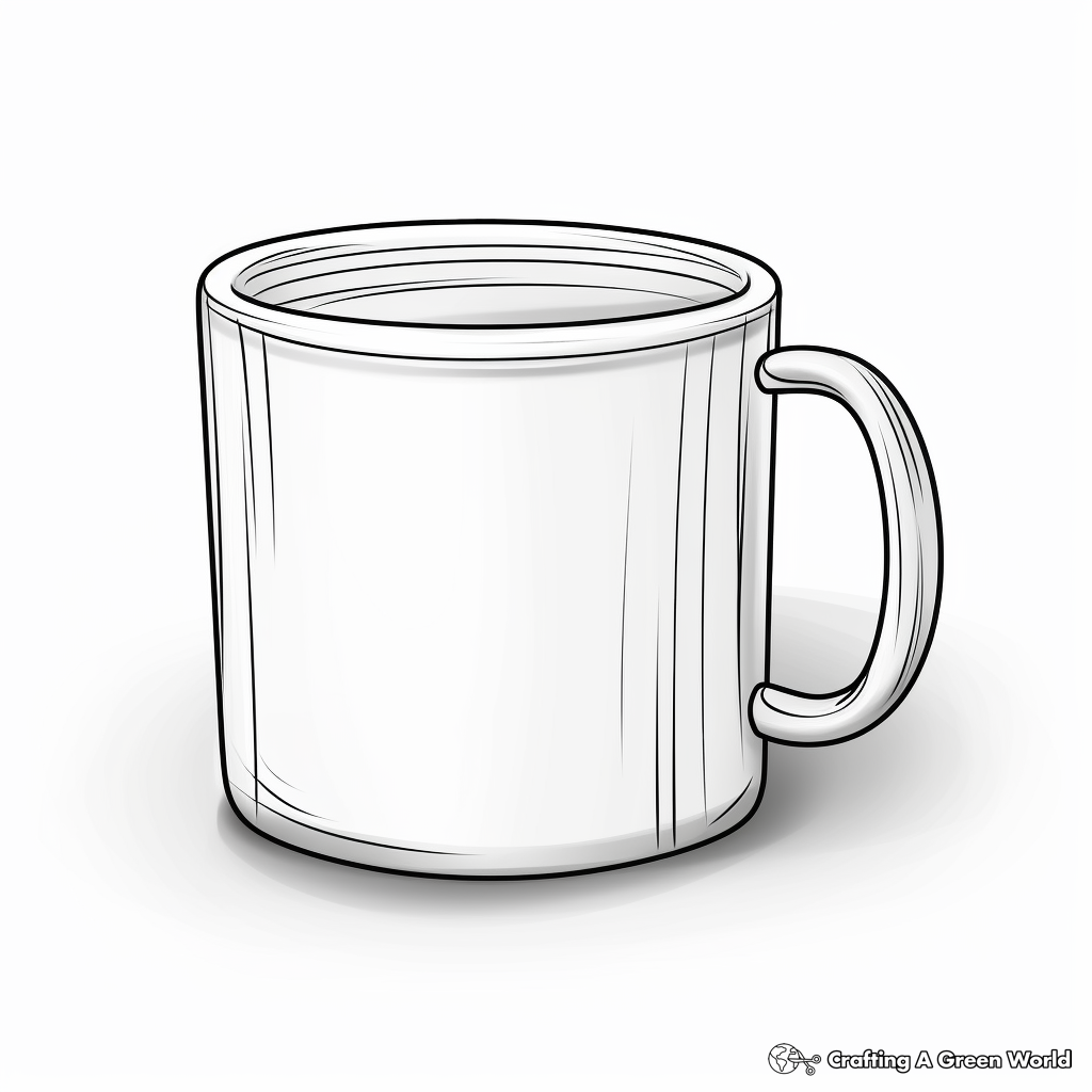 Hot coffee mug Coloring Pages for Adults 4