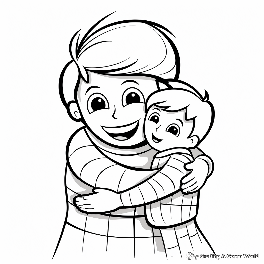 Hug Day: Express Kindness Coloring Pages 3
