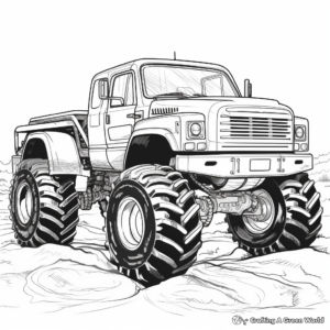 Huge Lifted Mud Truck Coloring Pages 4