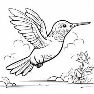 Hummingbird Migration Coloring Pages for Kids 1