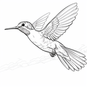 Hummingbird Migration Coloring Pages for Kids 4
