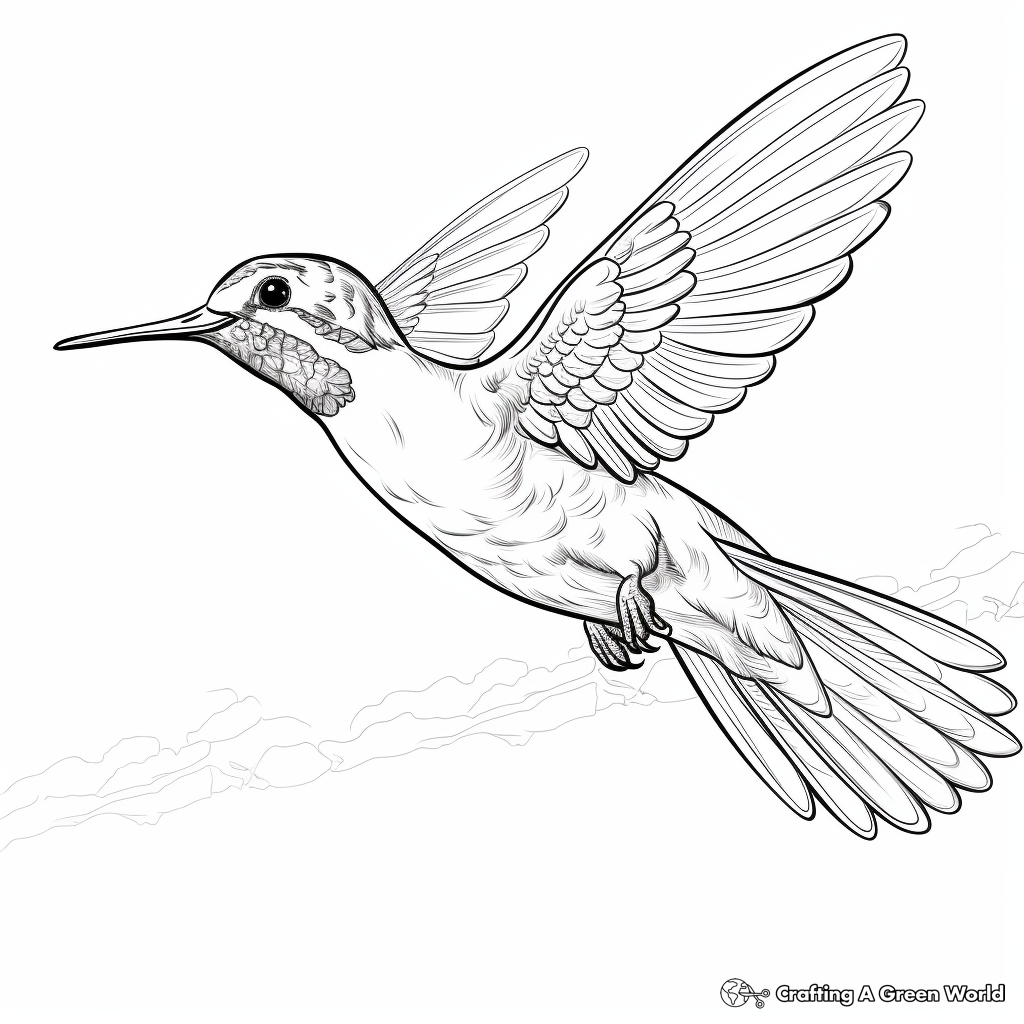 Hummingbird Migration Coloring Pages for Kids 4