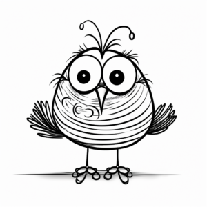 Humorous Cartoon Wren Coloring Pages 3