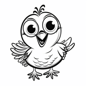 Humorous Cartoon Wren Coloring Pages 4