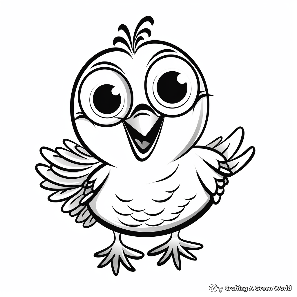 Humorous Cartoon Wren Coloring Pages 4