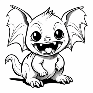 Hungry Vampire Bat Coloring Pages 2