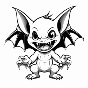 Hungry Vampire Bat Coloring Pages 3