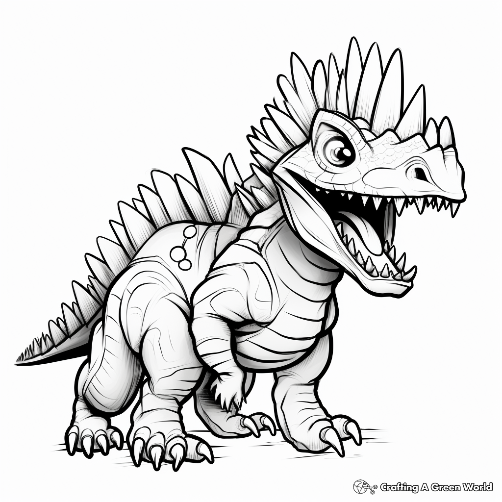 Hybrid Dinosaur Kentrosaurus X T-Rex Coloring Pages 1