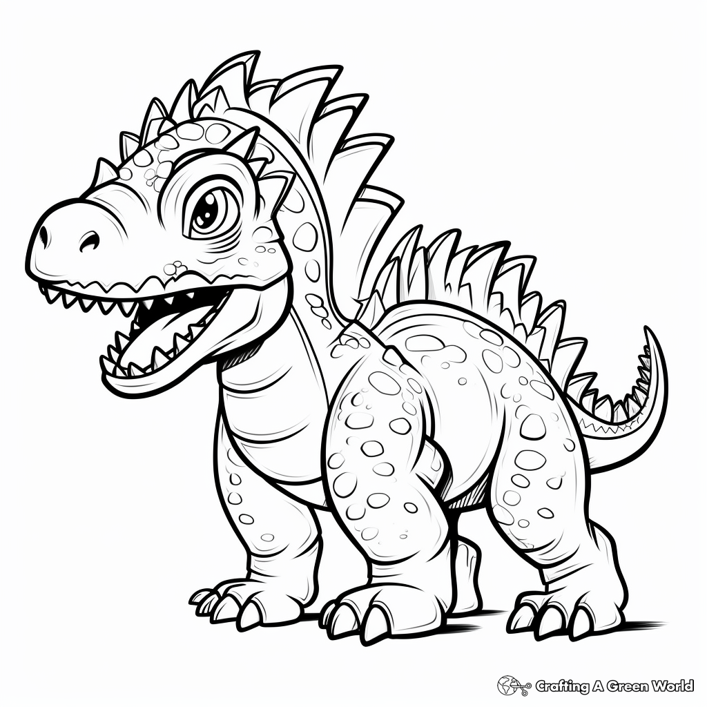 Hybrid Dinosaur Kentrosaurus X T-Rex Coloring Pages 4
