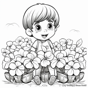 Hydrangea Garden Coloring Pages 2