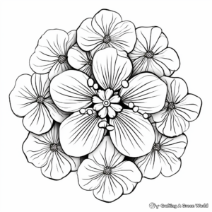 Hydrangea Mandala Coloring Pages: Spring in Full Bloom 3