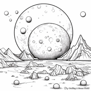 Hyper-Detailed Haumea Dwarf Planet Coloring Pages 2