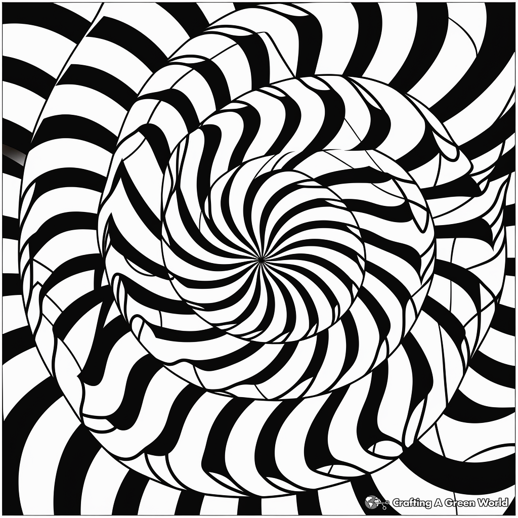 Hypnotic Spiral Coloring Pages 1