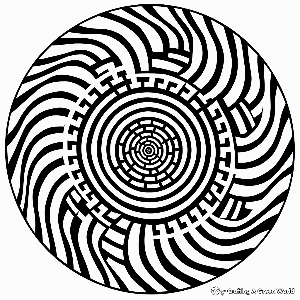 Hypnotic Spiral Coloring Pages 3