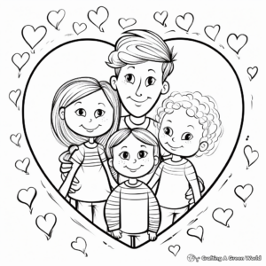 I Love You' Family Bonding Coloring Sheets 3