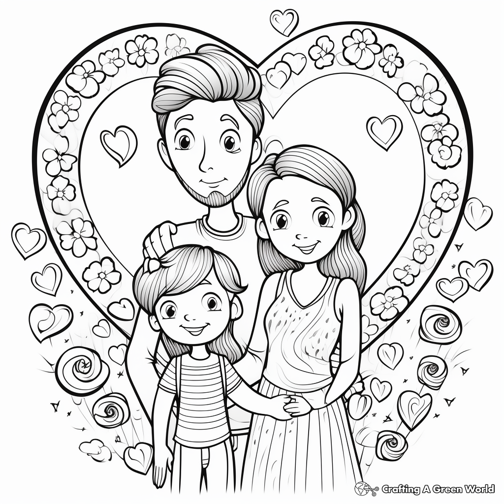 I Love You Mom and Dad Coloring Pages 4