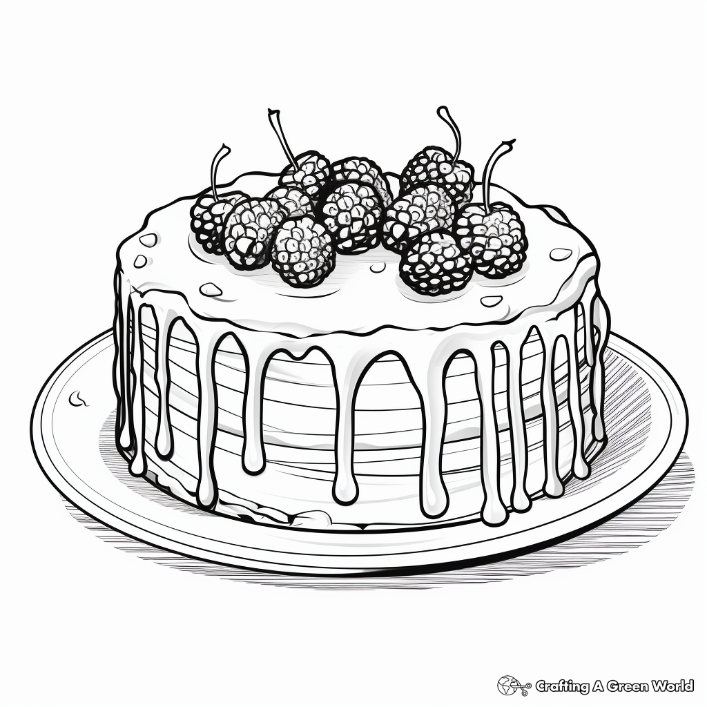 Ice Cream Cake Coloring Pages for a Sweet Treat 2
