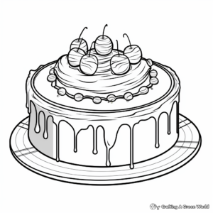 Ice Cream Cake Coloring Pages for a Sweet Treat 3