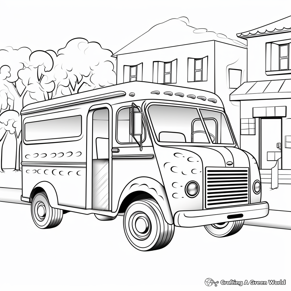 Ice Cream Truck Coloring Pages for the Summer 1