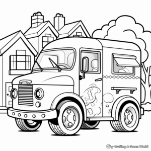 Ice Cream Truck Coloring Pages for the Summer 4