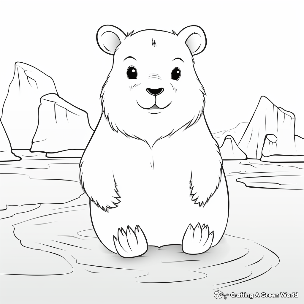 Ice-Hopping Arctic Hare Coloring Pages 4