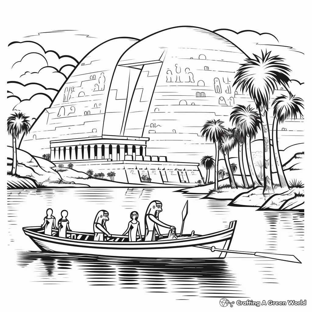 Iconic River Nile Coloring Pages 1